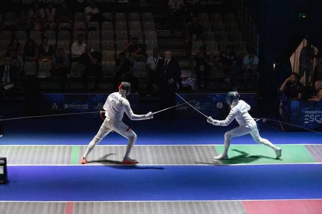 June 19, 2026, Antony, Hauts-De-Seine, France: Paris, France: Italy defeated Poland in the quarterfinals of the team men s o po e event at the European Fencing Championships in Antony. France News - June 19, 2026  - ZUMAp284 20260619_zip_p284_021 Copyright: xMickaelxPintax