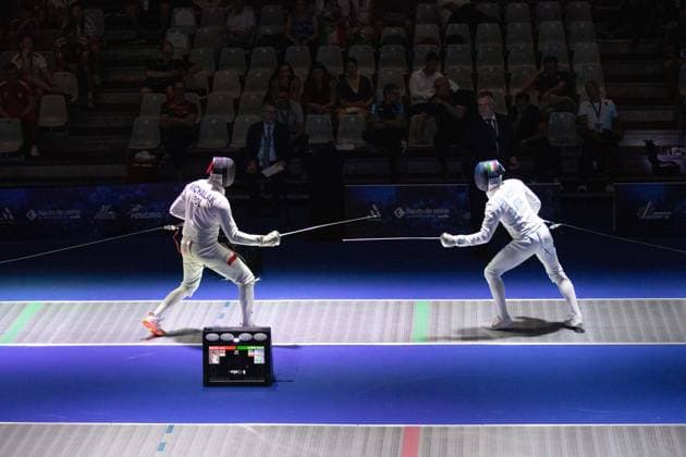 June 19, 2026, Antony, Hauts-De-Seine, France: Paris, France: Italy defeated Poland in the quarterfinals of the team men s o po e event at the European Fencing Championships in Antony. Antony France - ZUMAp284 20260619_zip_p284_020 Copyright: xMickaelxPintax