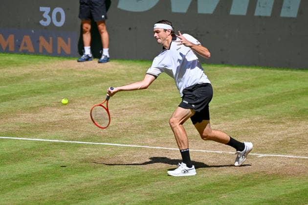 Taylor Fritz (USA) spielt Vorhand TERRA WORTMANN Open 2026, Tennis, ATP, Tennis Herren Tennis Herren 500, Turnier, Hauptfeld, Viertelfinale, 19.06.2026, TERRA WORTMANN Open 2026, Tennis, ATP, Tennis Herren 500, Turnier, Hauptfeld, Viertelfinale, 19.06.2026 Halle