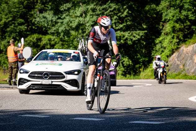 LEU Lorena: Tour de Suisse - Women 2026 - 3. Stage LEU Lorena ( SUI ) Swiss Cycling Querformat - quer - horizontal - Landscape - Event Veranstaltung: Tour de Suisse - 3. Stage - Elite Women - Category Kategorie: Cycling - Road cycling, Rad, Radsport, Strasse - Cycling Tour - Elite Women - WWT - Location Ort: Europe Switzerland - Start & Finish: Bad Ragaz - Discipline: Road Race ( RR ) - Cycling Tour - Distance: 120,8 km - Date Datum: 19.06.2026 Friday -