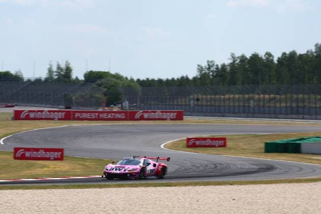 14 Matteo Cairoli (I Emil Frey Racing), Ferrari 296 GT3 Evo, action Photo: Hoch Zwei Klettwitz Germany