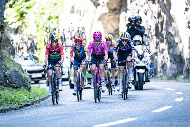 LE COURT-PIENAAR Kimberley: Tour de Suisse - Women 2026 - 3. Stage LE COURT-PIENAAR Kimberley ( MRI ) AG Insurance - Soudal Team Querformat - quer - horizontal - Landscape - Event Veranstaltung: Tour de Suisse - 3. Stage - Elite Women - Category Kategorie: Cycling - Road cycling, Rad, Radsport, Strasse - Cycling Tour - Elite Women - WWT - Location Ort: Europe Switzerland - Start & Finish: Bad Ragaz - Discipline: Road Race ( RR ) - Cycling Tour - Distance: 120,8 km - Date Datum: 19.06.2026 Friday -