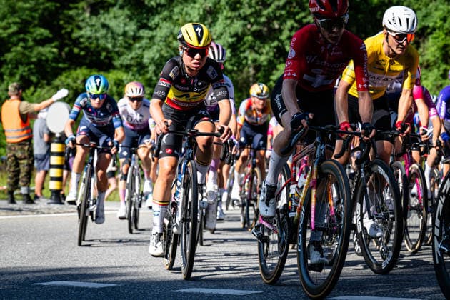 GHEKIERE Justine: Tour de Suisse - Women 2026 - 3. Stage GHEKIERE Justine ( BEL ) AG Insurance - Soudal Team Querformat - quer - horizontal - Landscape - Event Veranstaltung: Tour de Suisse - 3. Stage - Elite Women - Category Kategorie: Cycling - Road cycling, Rad, Radsport, Strasse - Cycling Tour - Elite Women - WWT - Location Ort: Europe Switzerland - Start & Finish: Bad Ragaz - Discipline: Road Race ( RR ) - Cycling Tour - Distance: 120,8 km - Date Datum: 19.06.2026 Friday -