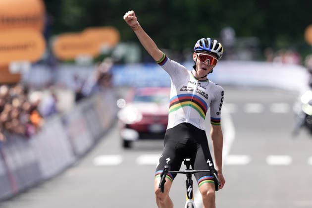 Italy s Lorenzo Mark Finn of Red Bull - Bora - Hansgrohe Rookies stage winner during Stage 6 of the Giro Next Gen 2026, from Velletri to Subiaco-Monte Livata, Italy, Friday, June 19, 2026.  Copyright: xMassimoxPaolone LaPressex
