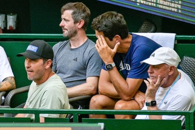 Box Zverev mit Bruder Vater Alexander Zverev 19.06.2026 ¢ Tennis ¢ TERRA WORTMANN OPEN ¢ ATP, Tennis Herren 500, heristo-arena-Halle (Westfalen), TERRA WORTMANN OPEN, NRW Germany