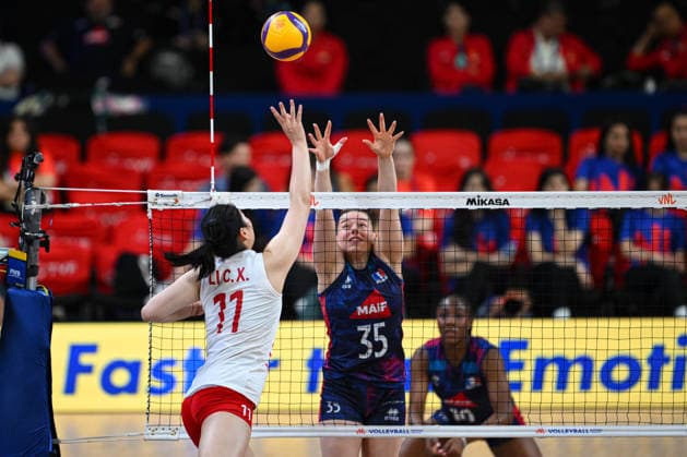 France v China - 2026 FIVB Volleyball Nations League ANKARA, TURKIYE - JUNE 19: Enora Danard-Selosse (35) of France competes against her opponent during the 2026 FIVB Volleyball Nations League week 2 match between France and China at Ankara Sports Hall in Ankara, Turkiye on June 19, 2026. Akin Celiktas Anadolu Ankara Turkey. Editorial use only. Please get in touch for any other usage.  Copyright: x2026xAnadoluxAkinxCeliktasx