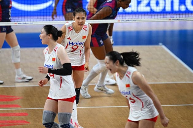 France v China - 2026 FIVB Volleyball Nations League ANKARA, TURKIYE - JUNE 19: Aoqian Wang (9) of China celebrates after scoring a point during the 2026 FIVB Volleyball Nations League week 2 match between France and China at Ankara Sports Hall in Ankara, Turkiye on June 19, 2026. Akin Celiktas Anadolu Ankara Turkey. Editorial use only. Please get in touch for any other usage.  Copyright: x2026xAnadoluxAkinxCeliktasx