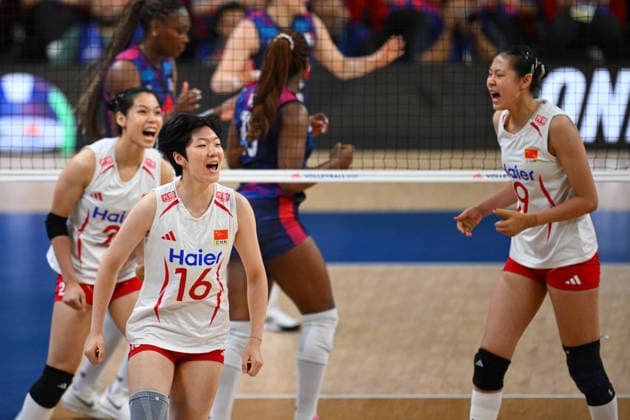 France v China - 2026 FIVB Volleyball Nations League ANKARA, TURKIYE - JUNE 19: Zhongnan Guo (16) of China celebrates after scoring a point during the 2026 FIVB Volleyball Nations League week 2 match between France and China at Ankara Sports Hall in Ankara, Turkiye on June 19, 2026. Akin Celiktas Anadolu Ankara Turkey. Editorial use only. Please get in touch for any other usage.  Copyright: x2026xAnadoluxAkinxCeliktasx