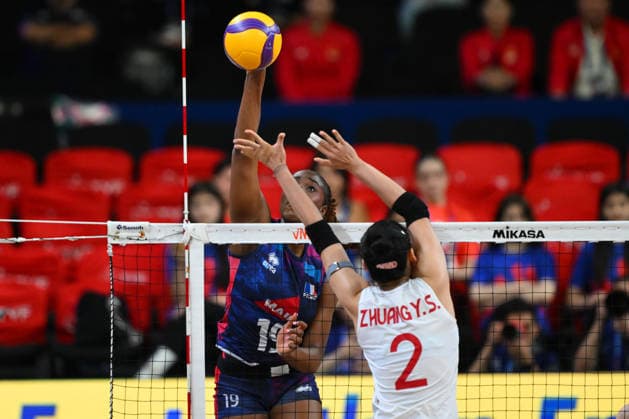 France v China - 2026 FIVB Volleyball Nations League ANKARA, TURKIYE - JUNE 19: Cyrielle Depie (19) of France competes against her opponent during the 2026 FIVB Volleyball Nations League week 2 match between France and China at Ankara Sports Hall in Ankara, Turkiye on June 19, 2026. Akin Celiktas Anadolu Ankara Turkey. Editorial use only. Please get in touch for any other usage.  Copyright: x2026xAnadoluxAkinxCeliktasx