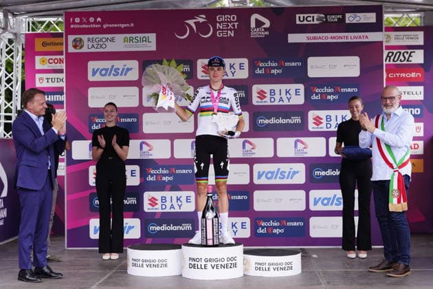 Italy s Lorenzo Mark Finn of Red Bull - Bora - Hansgrohe Rookies stage winner during Stage 6 of the Giro Next Generation from Velletri - Subiaco to Monte Livata Italy, June 19, 2026(Photo Fabio Ferrari LaPresse)  Copyright: xFabioxFerrarix LaPressex