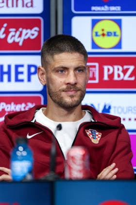 Croatia Training And press conference, PK, Pressekonferenz - FIFA World Cup, WM, Weltmeisterschaft, Fussball 2026 Andrej Kramaric of Croatia speaks with a media during the Croatia National Football Team press conference at training centre at Episcopal High School on June 19, 2026 in Alexandria, Virginia.  IgorxKralj PIXSELL