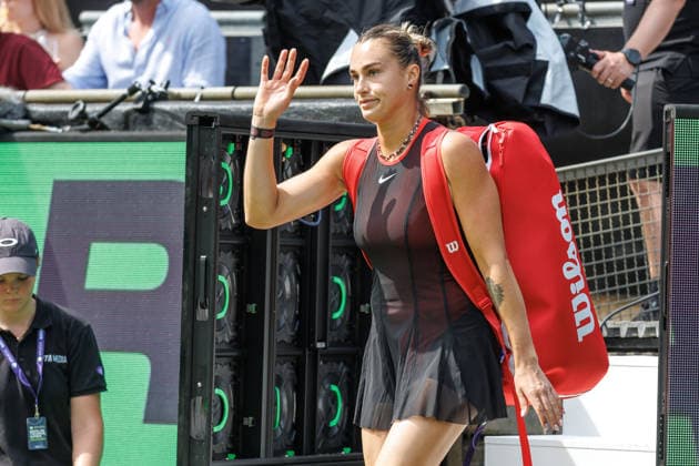 Berlin, 15.06.26, Tennis: VANDA Pharmaceuticals BERLIN TENNIS OPEN 2026 im Steffi-Graf-Stadion. Damen, Einzel. A. Sabalenka - N. Bartunkova (CZE), A. Sabalenka betritt das Stadion. VANDA Pharmaceuticals BERLIN TENNIS OPEN 2026