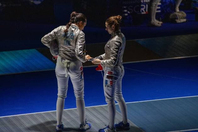 June 19, 2026, Antony, Hauts-De-Seine, France: Paris, France: France is facing Italy in semifinal of the Senior Team Women s Saber event at the 2026 Fencing European Championship, EM, Europameisterschaft Antony France - ZUMAp284 20260619_zip_p284_069 Copyright: xMickaelxPintax