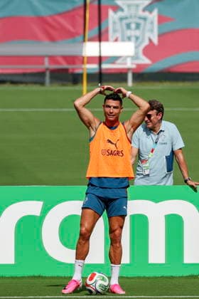 FIFA World Cup, WM, Weltmeisterschaft, Fussball 2026 - Portugal training session Portugal player Cristiano Ronaldo attends a training session of the national team, Nationalteam within the scope of the FIFA World Cup 2026, in Palm Beach, Florida, USA, 19 June 2026. Palm Beach Florida United States  Copyright: xMIGUELxA.xLOPESx