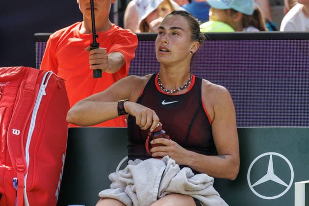 Berlin, 15.06.26, Tennis: VANDA Pharmaceuticals BERLIN TENNIS OPEN 2026 im Steffi-Graf-Stadion. Damen, Einzel. A. Sabalenka - N. Bartunkova (CZE), A. Sabalenka retourniert einen Ball. VANDA Pharmaceuticals BERLIN TENNIS OPEN 2026