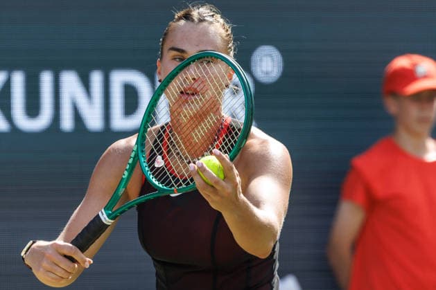 Berlin, 15.06.26, Tennis: VANDA Pharmaceuticals BERLIN TENNIS OPEN 2026 im Steffi-Graf-Stadion. Damen, Einzel. A. Sabalenka - N. Bartunkova (CZE), A. Sabalenka retourniert einen Ball. VANDA Pharmaceuticals BERLIN TENNIS OPEN 2026