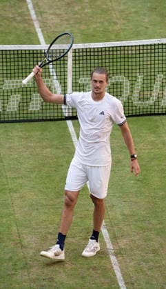 photo : Alexander ZVEREV (GER) jubelt nach dem Matchball zum 7-6 7-6 Tennis-Turnier Terra Wortmann Cup im Gerry Weber Sportpark in Halle Westfalen - Viertelfinales - am Fr. 19.06.2026