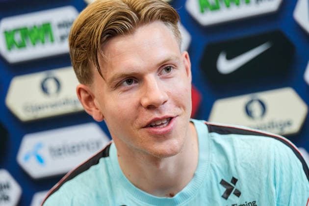 2026 World Cup in Greensboro, USA 20260619 Norway’s Jens Petter Hauge during a press conference with the Norwegian men’s national soccer team at the University of North Carolina Greensboro (UNCG). Photo  Copyright: xFredrikxVarfjellx xNTBx