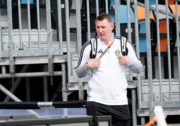 HOUSTON, USA 20260619 national team, Nationalteam manager Kim Källström before the men s national team s training session on Friday at Houston Dash & Dynamo Stadium ahead of the group stage match against the Netherlands in the World Cup.