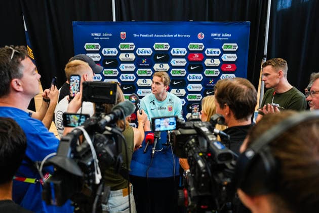 2026 World Cup in Greensboro, USA 20260619 Norways Kristian Thorstvedt during a press conference with the Norwegian mens national soccer team at the University of North Carolina at Greensboro (UNCG). Photo  Copyright: xFredrikxVarfjellx xNTBx