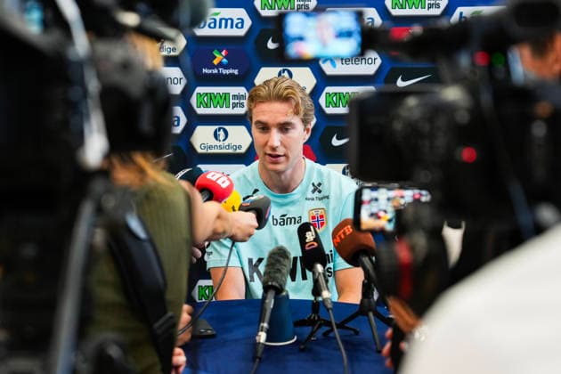 2026 World Cup in Greensboro, USA 20260619 Norways Kristian Thorstvedt during a press conference with the Norwegian mens national soccer team at the University of North Carolina at Greensboro (UNCG). Photo  Copyright: xFredrikxVarfjellx xNTBx