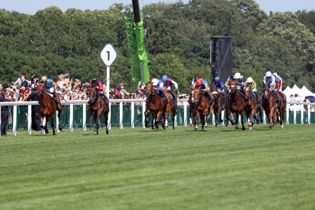 19.06.2026, Ascot, Windsor, GBR - Opportunity with James McDonald up wins the Duke Of Edinburgh Stakes. Ascot racecourse. (Pferd, Jockey, Opportunity, McDonald, Sieg, Ziel, Zielankunft) 260619D533ROYAL_ASCOT.JPG *** June 19, 2026, Ascot, Windsor, GBR