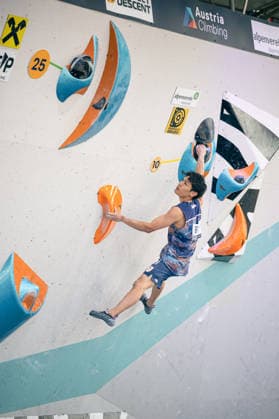19.06.2026: Klettern - Bouldern: World Climbing Series Innsbruck 2026 - Halbfinale Herren Tomoa Narasaki (JPN) Innsbruck Kletterzentrum Innsbruck Österreich