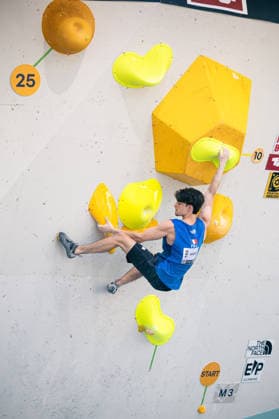 19.06.2026: Klettern - Bouldern: World Climbing Series Innsbruck 2026 - Halbfinale Herren Sam Avezou (FRA) Innsbruck Kletterzentrum Innsbruck Österreich