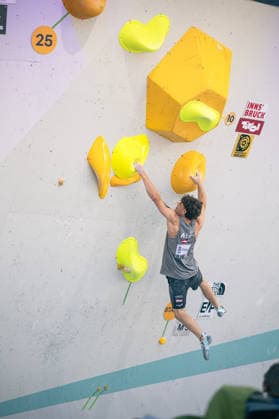 19.06.2026: Klettern - Bouldern: World Climbing Series Innsbruck 2026 - Halbfinale Herren Timo Uznik (AUT) Innsbruck Kletterzentrum Innsbruck Österreich