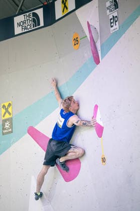 19.06.2026: Klettern - Bouldern: World Climbing Series Innsbruck 2026 - Halbfinale Herren Maximillian Milne (GBR) Innsbruck Kletterzentrum Innsbruck Österreich