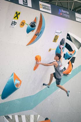 19.06.2026: Klettern - Bouldern: World Climbing Series Innsbruck 2026 - Halbfinale Herren Timo Uznik (AUT) Innsbruck Kletterzentrum Innsbruck Österreich