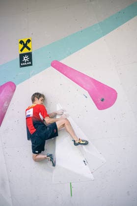 19.06.2026: Klettern - Bouldern: World Climbing Series Innsbruck 2026 - Halbfinale Herren Yufei Pan (CHN) Innsbruck Kletterzentrum Innsbruck Österreich