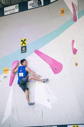 19.06.2026: Klettern - Bouldern: World Climbing Series Innsbruck 2026 - Halbfinale Herren Adrien Lemaire (FRA) Innsbruck Kletterzentrum Innsbruck Österreich