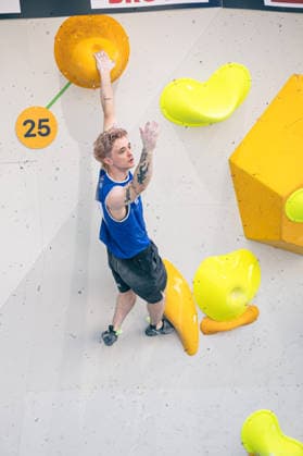 19.06.2026: Klettern - Bouldern: World Climbing Series Innsbruck 2026 - Halbfinale Herren Maximillian Milne (GBR) Innsbruck Kletterzentrum Innsbruck Österreich