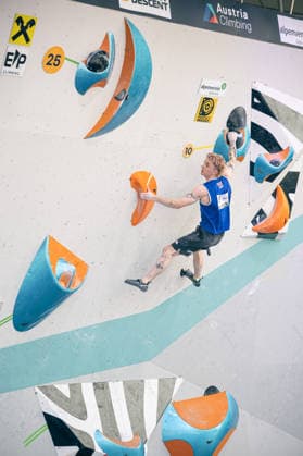19.06.2026: Klettern - Bouldern: World Climbing Series Innsbruck 2026 - Halbfinale Herren Maximillian Milne (GBR) Innsbruck Kletterzentrum Innsbruck Österreich