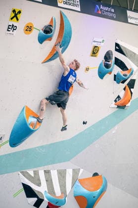 19.06.2026: Klettern - Bouldern: World Climbing Series Innsbruck 2026 - Halbfinale Herren Maximillian Milne (GBR) Innsbruck Kletterzentrum Innsbruck Österreich