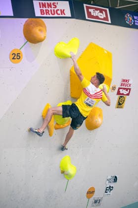 19.06.2026: Klettern - Bouldern: World Climbing Series Innsbruck 2026 - Halbfinale Herren Hannes Van Duysen (BEL) Innsbruck Kletterzentrum Innsbruck Österreich