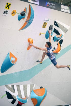 19.06.2026: Klettern - Bouldern: World Climbing Series Innsbruck 2026 - Halbfinale Herren Meichi Narasaki (JPN) Innsbruck Kletterzentrum Innsbruck Österreich