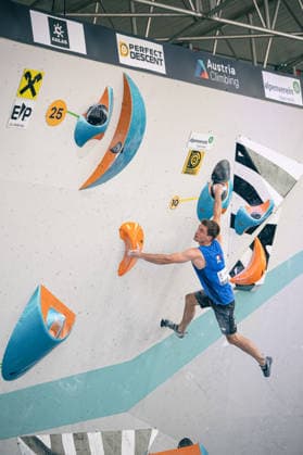 19.06.2026: Klettern - Bouldern: World Climbing Series Innsbruck 2026 - Halbfinale Herren Antoine Girard (FRA) Innsbruck Kletterzentrum Innsbruck Österreich