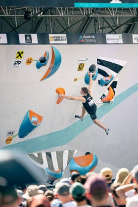 19.06.2026: Klettern - Bouldern: World Climbing Series Innsbruck 2026 - Halbfinale Herren Colin Duffy (USA) Innsbruck Kletterzentrum Innsbruck Österreich