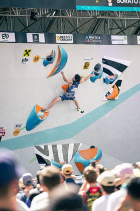 19.06.2026: Klettern - Bouldern: World Climbing Series Innsbruck 2026 - Halbfinale Herren Sorato Anraku (JPN) Innsbruck Kletterzentrum Innsbruck Österreich