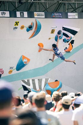 19.06.2026: Klettern - Bouldern: World Climbing Series Innsbruck 2026 - Halbfinale Herren Sorato Anraku (JPN) Innsbruck Kletterzentrum Innsbruck Österreich