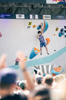 19.06.2026: Klettern - Bouldern: World Climbing Series Innsbruck 2026 - Halbfinale Herren Sorato Anraku (JPN) Innsbruck Kletterzentrum Innsbruck Österreich