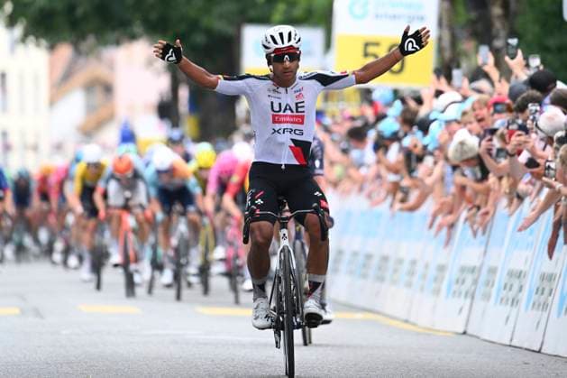 Tour de Suisse 2026 Stage 3 BAD RAGAZ, SWITZERLAND - JUNE 19 : Narvaez Jhonatan (ECU) of UAE Team Emirates XRG winner during stage 3 of the 89th edition of Tour de Suisse an UCI World Tour 2.UWT cycling road race stage for Men Elite of 157.9 km with start in Bad Ragaz and finish in Bad Ragaz on June 19, 2026 in Bad Ragaz, Switzerland, 19 06 2026 ( Motordriver Guy De Vuyst - Bad Ragaz Switzerland  Copyright: xVincentxKalutx