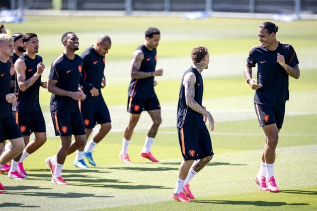 KANSAS CITY - The players during a training session of the Dutch national team, Nationalteam at the KC Current Training Facility, on June 19, 2026, in Kansas City. The Dutch team is preparing for the match against Sweden during the FIFA World Cup, WM, Weltmeisterschaft, Fussball ROBIN VAN LONKHUIJSEN ANP xVIxANPxSportx xxANPxIVx 561437371 originalFilename: 561437371.jpg