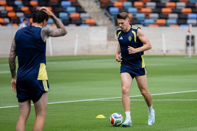 260619 Viktor Gyökeres of the Swedish national football team at a training session during day 9 of the FIFA World Cup, WM, Weltmeisterschaft, Fussball 2026 on June 19, 2026 in Houston. Photo: Petter Arvidson BILDBYRAN kod PA PA1243 fotboll football soccer fotball vm fotbolls-vm fotball-vm fotbolls-vm 2026 fifa world cup 2026 träning practice training sverige sweden sverige a day 9 bbeng