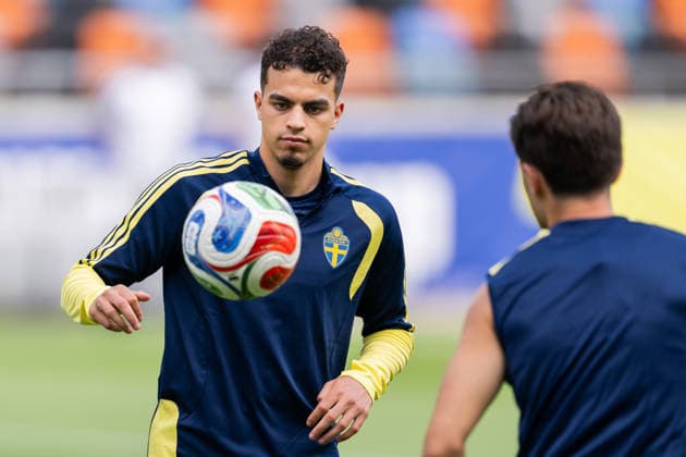 260619 Yasin Ayari of the Swedish national football team at a training session during day 9 of the FIFA World Cup, WM, Weltmeisterschaft, Fussball 2026 on June 19, 2026 in Houston. Photo: Petter Arvidson BILDBYRAN kod PA PA1243 fotboll football soccer fotball vm fotbolls-vm fotball-vm fotbolls-vm 2026 fifa world cup 2026 träning practice training sverige sweden sverige a day 9 bbeng