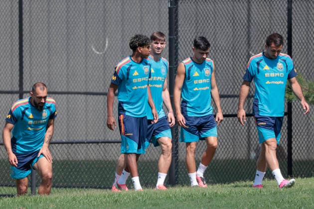 Spanish national soccer team players during the teams s training session in Chattanooga (Tennessee), 19 June 2026. Spanish national soccer team training session in US !ACHTUNG: NUR REDAKTIONELLE NUTZUNG!  Copyright: xLavandeiraxjrx GRAF1551 20260619-55020648901_1