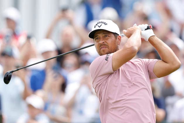 Xander Schauffele tees off on the 1st hole during the second round of the 126th U.S. Open Golf Championship at Shinnecock Hills Golf Club in Southampton, NY, on Friday, June 19, 2026.  NYC20260619830 JOHNxANGELILLO