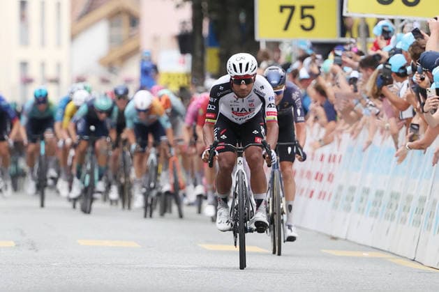 19.06.2026 Bad Ragaz , SCHWEIZ, Tour de Suisse 3.Etappe Bad Ragaz - Bad Ragaz Sieger Jhonatan Manuel Narvaez Prado ECU Team UAE Emirates (Rechts)